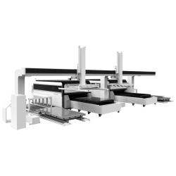 Faserlaser Schneidmaschine CORMAK LF3015GAL mit automatischer Be- und Entladung