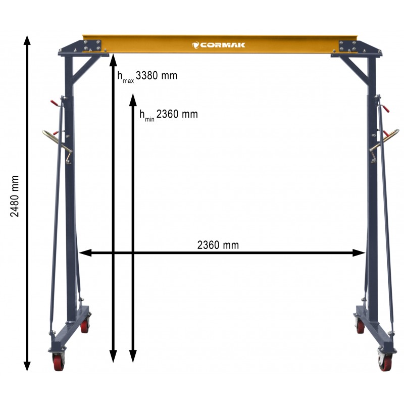Mobiler Portalkran CORMAK PK2 2T (Tragkraft 2000kg)