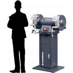 Industrie-Doppelschleifer CORMAK M300S mit Untergestell