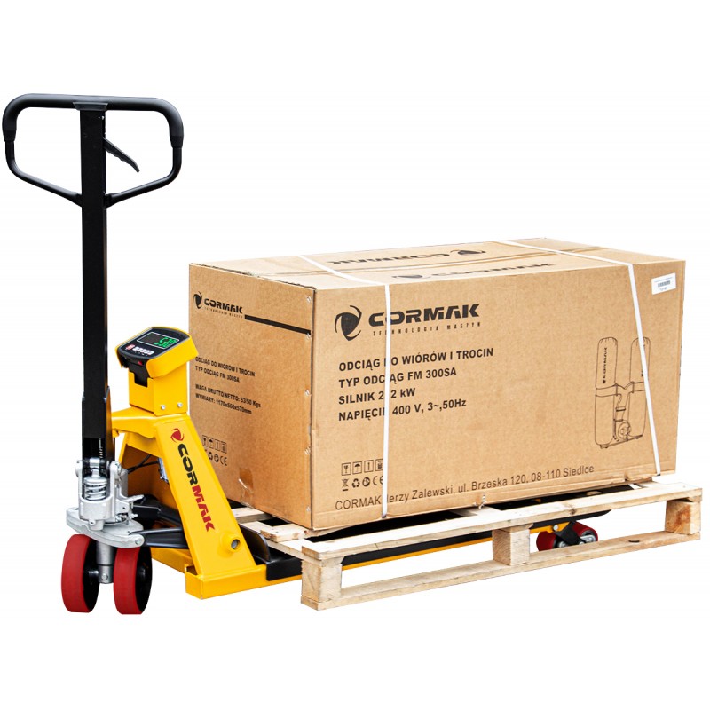 Wiegehubwagen CORMAK SP2500E mit elektronischer Waage (Tragkraft 2500kg)