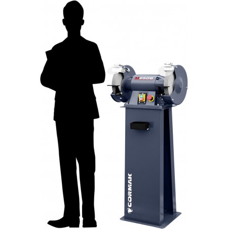 Industrie-Doppelschleifmaschine CORMAK M200S mit Untergestell