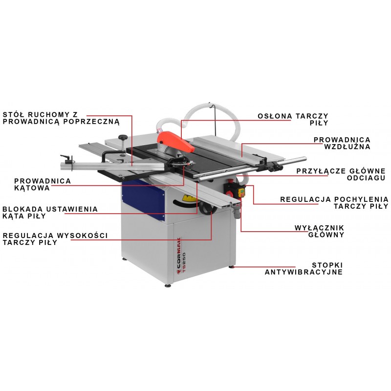 Tischkreissäge CORMAK TS250 400V