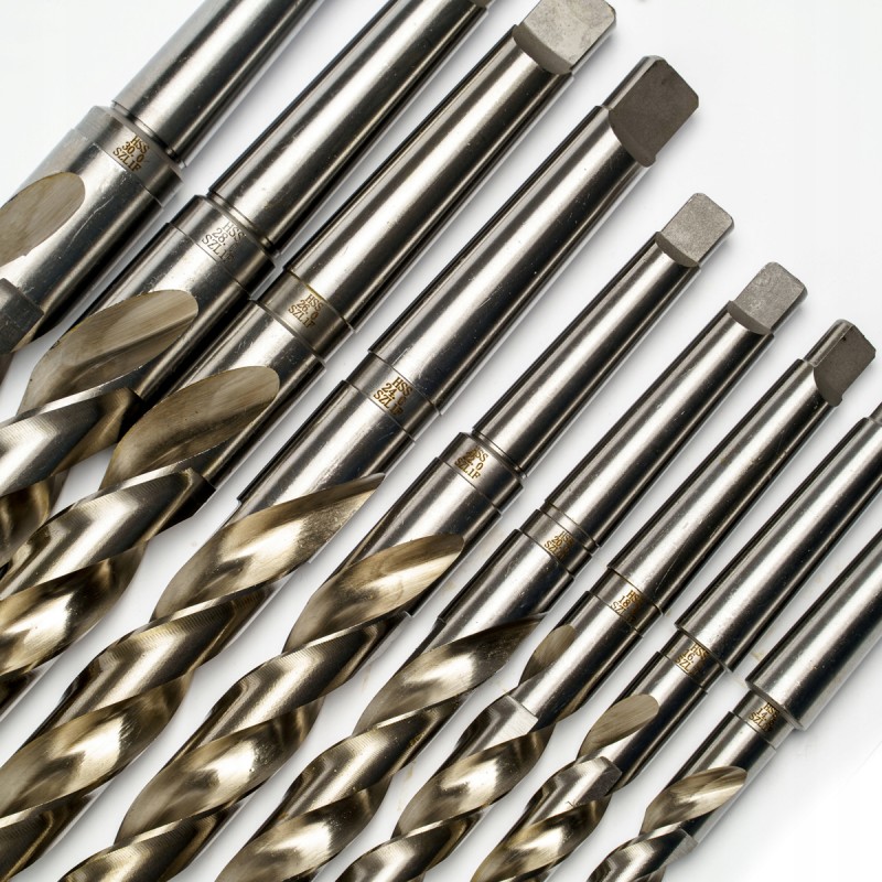 Geschliffener Bohrersatz CORMAK HSS MK2 & MK3 14,5–30mm 9-tlg.