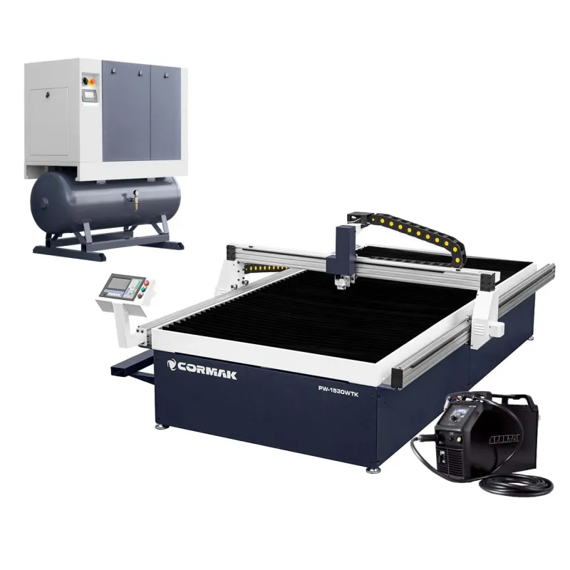 Plasmaschneidanlage CORMAK PW-1530 WTK + Kompressor Luft 1000 + Plasmaquelle SPARTUS ProCUT 125CNC
