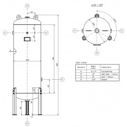 Schraubenkompressor mit Kältetrockner IZBERG N10S und 270L Druckluftbehälter LUFT 1000 950L/min 7.5kW