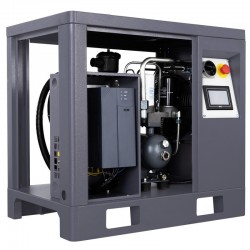 Schraubenkompressor mit Frequenzumrichter und 270L vertikalem Druckluftbehälter CORMAK LUFT 400 380L/min 3.0kW 230V