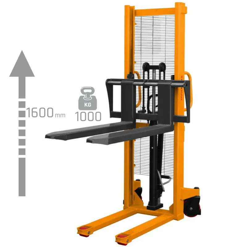 Hochhubwagen CORMAK WRHS 1016 mit verstellbaren Gabeln (Tragfähigkeit 1000kg, Hubhöhe 1600mm)
