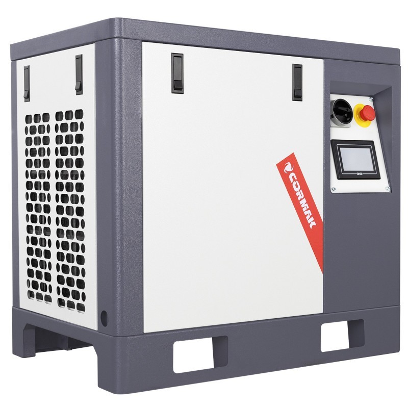Schraubenkompressor mit Frequenzumrichter, Kältetrockner N10S und 270L Druckluftbehälter LUFT 400 380L/min 3.0kW 230V