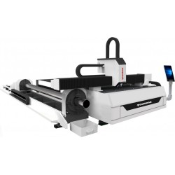 Faserlaser Schneidanlage mit Rohr- und Profilaufsatz CORMAK FIBER LF3015EPR 3000W Ø240 mm