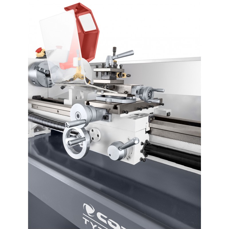 Konventionelle Universaldrehmaschine CORMAK TYTAN 250x750 PRO 400V mit Untergestell