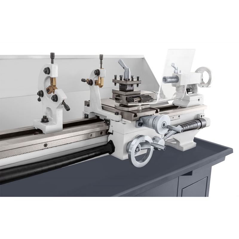 Konventionelle Universaldrehmaschine CORMAK TYTAN 250x750 PRO 400V mit Untergestell