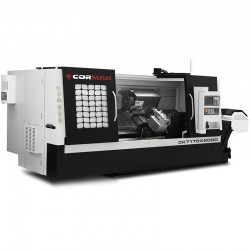 CNC-Drehmaschine CK7160x4000 mit Schrägbett und hydraulisches Futter, 12 Werkzeuge, Siemens Sinumerik