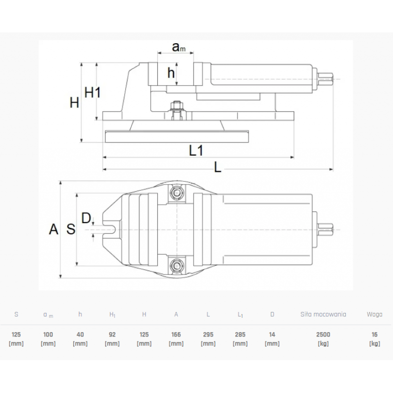 Maschinenschraubstock QH125 125x100mm | Hersteller CORMAK
