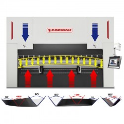Hydraulische Abkantpresse CORMAK CNC SERVO ELITE 200×3200 DA-53TX