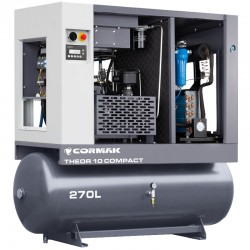 Schraubenkompressor mit Kältetrockner CORMAK THEOR 10 COMPACT - 7,5kW - 950L/min. 270L Druckluftbehälter