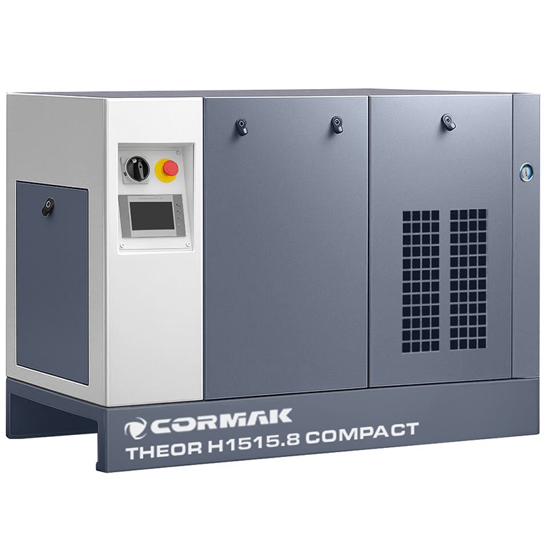 Hochdruck-Schraubenkompressor-Set THEOR H1515.8 COMPACT mit Kältetrockner und 500L Druckluftbehälter für Faserlaser