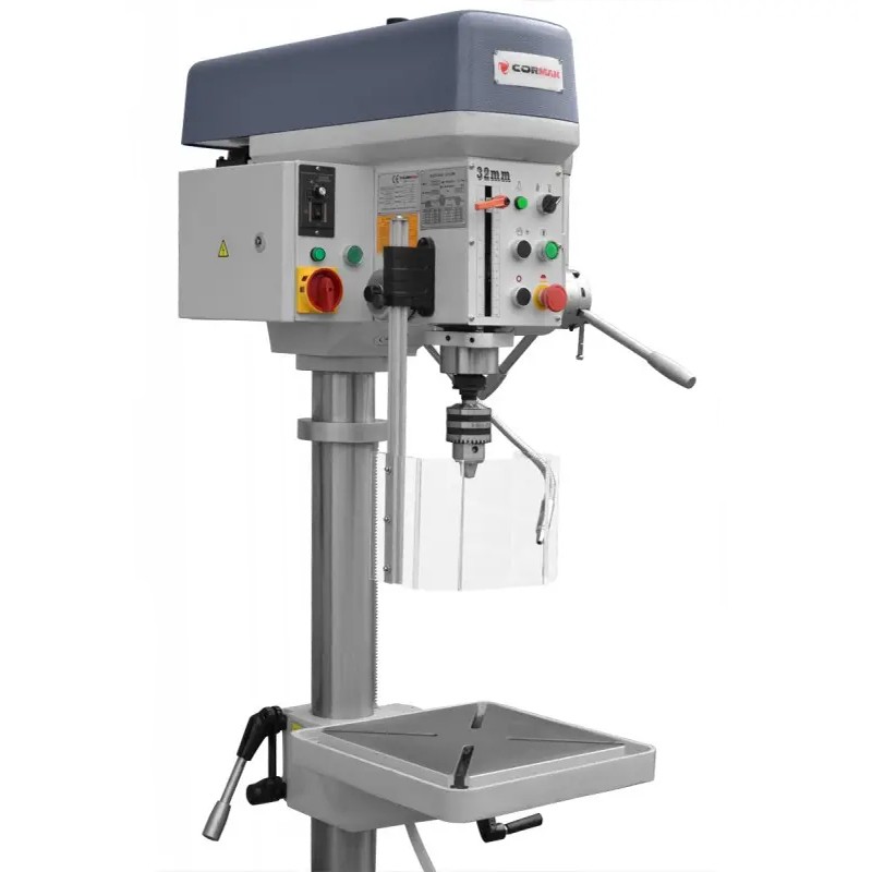 Säulenbohrmaschine CORMAK WS32BGP mit automatischem Vorschub und Kühlung
