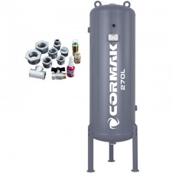 Schraubenkompressor mit Frequenzumrichter, Kältetrockner IZBERG N10S und 270L Druckluftbehälter LUFT 1000 950L/min 7.5kW