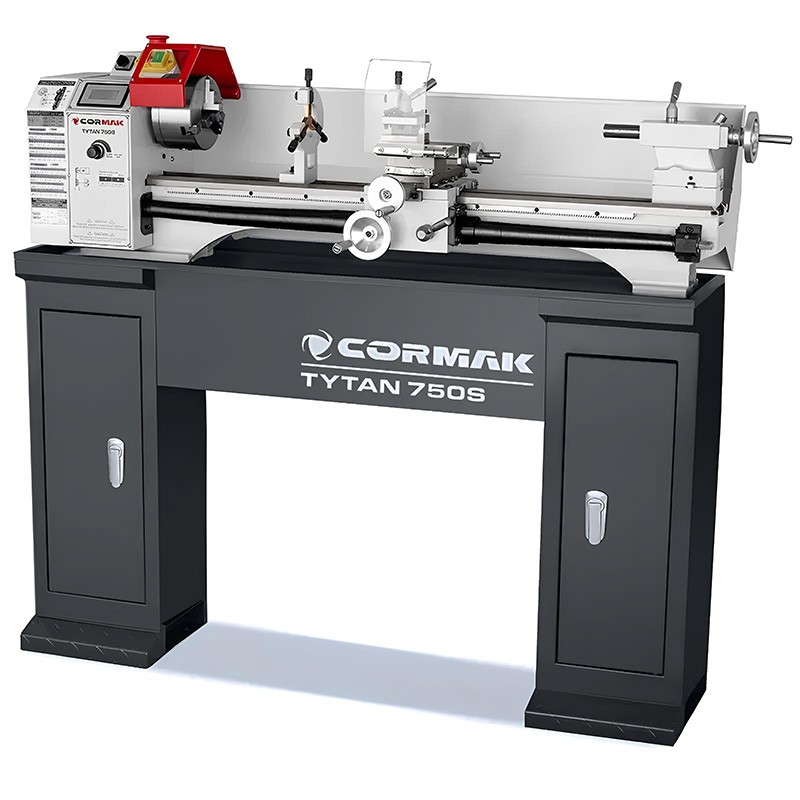 Universaldrehmaschine CORMAK TYTAN 220x750S VARIO 230V mit Untergestell