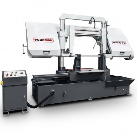 Halbautomatische Doppelsäulen-Metallbandsäge CORMAK H-50/70