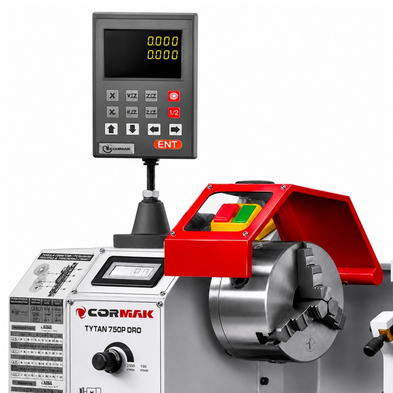 Universaldrehmaschine CORMAK TYTAN 220x750P DRO Untergestell