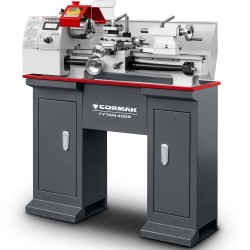 Konventionelle Universaldrehmaschine CORMAK TYTAN 210x400 VARIO 230V + Untergestell | Hersteller CORMAK