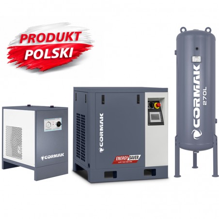 copy of Satz Schraubenkompressor LUFT 400 3,0kW – 380L/min 230V + Kältetrockner N10S + 200L Druckluftbehälter