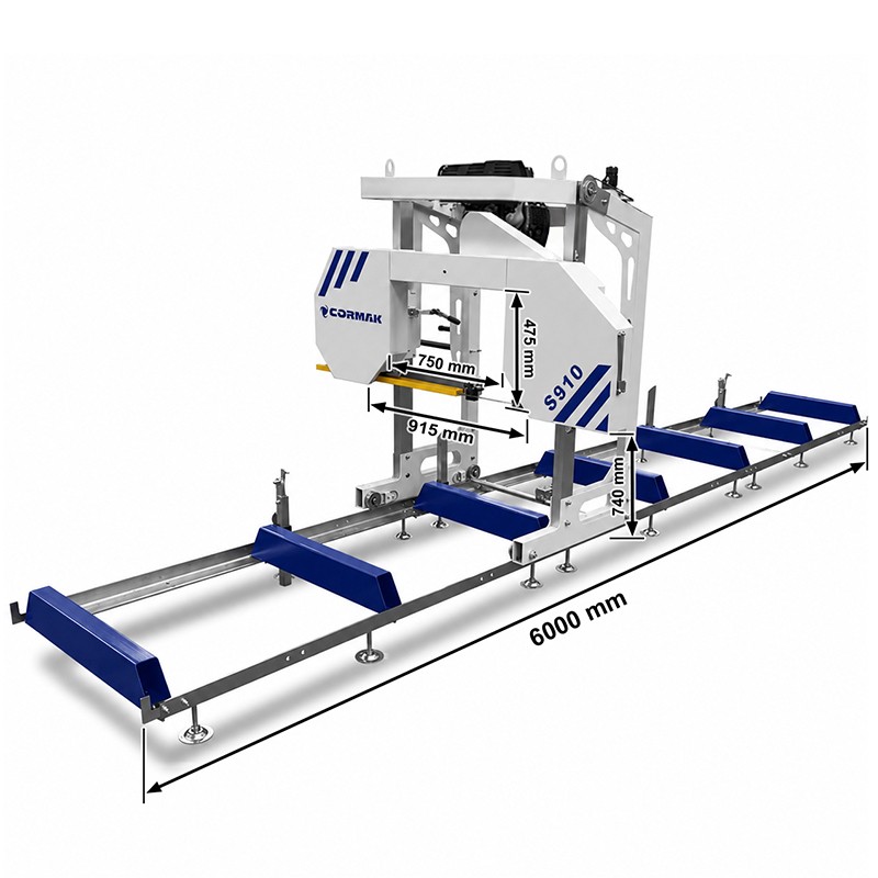 Blockbandsäge CORMAK S910 Benzinmotor 22PS