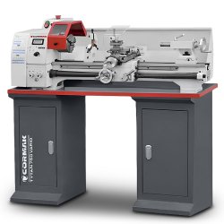 Konventionelle Universaldrehmaschine CORMAK TYTAN 250x750 Vario 230V mit Untergestell