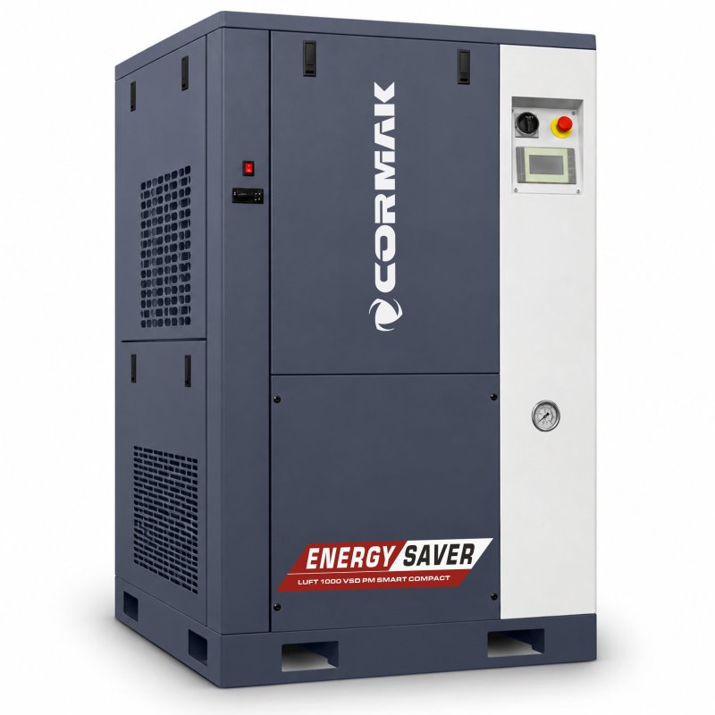 Schraubenkompressor mit Kältetrockner CORMAK LUFT 1000 VSD+PM COMPACT SMART 7,5kW 950L/min | CORMAK