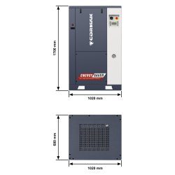 Schraubenkompressor mit Kältetrockner CORMAK LUFT 1000 VSD+PM COMPACT SMART 7,5kW 950L/min | CORMAK