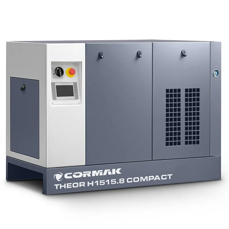 Hochdruck-Schraubenkompressor mit Kältetrockner CORMAK THEOR H1515.8 COMPACT 15.8bar 15kW für Faserlaser-Schneidanlagen