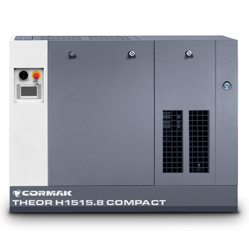Hochdruck-Schraubenkompressor mit Kältetrockner CORMAK THEOR H1515.8 COMPACT 15.8bar 15kW für Faserlaser-Schneidanlagen